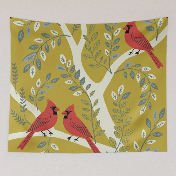 Item preview, Vintage Cardinals Among Leafy Branches designed and sold by Ed & Harmony.