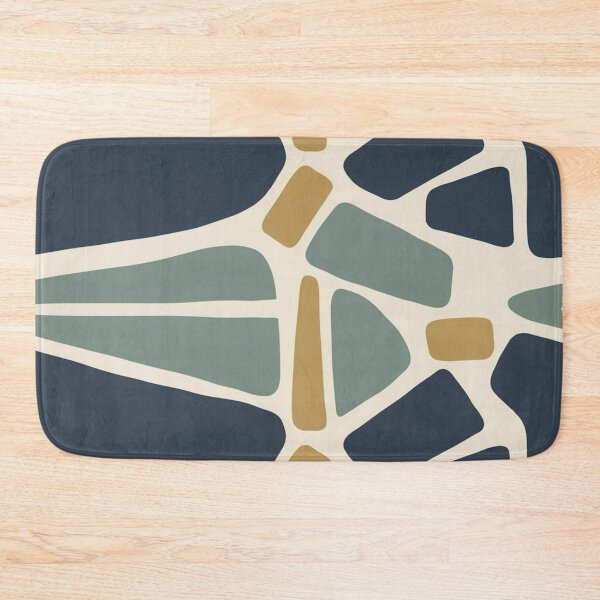 Item preview, Abstract Mosaic Pattern in Navy and Sage designed and sold by Ed & Harmony.