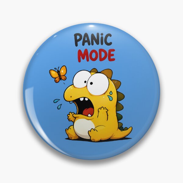 Item preview, Panic Mode Anxious Dinosaur Sticker designed and sold by PreeCha Art & Co..