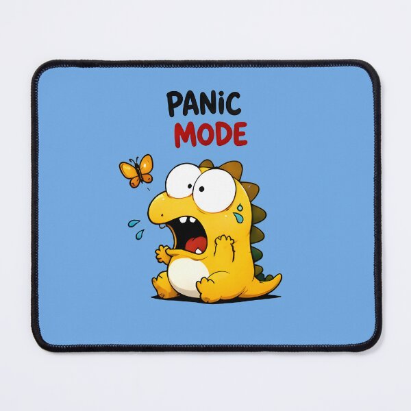 Item preview, Panic Mode Anxious Dinosaur Sticker designed and sold by PreeCha Art & Co..