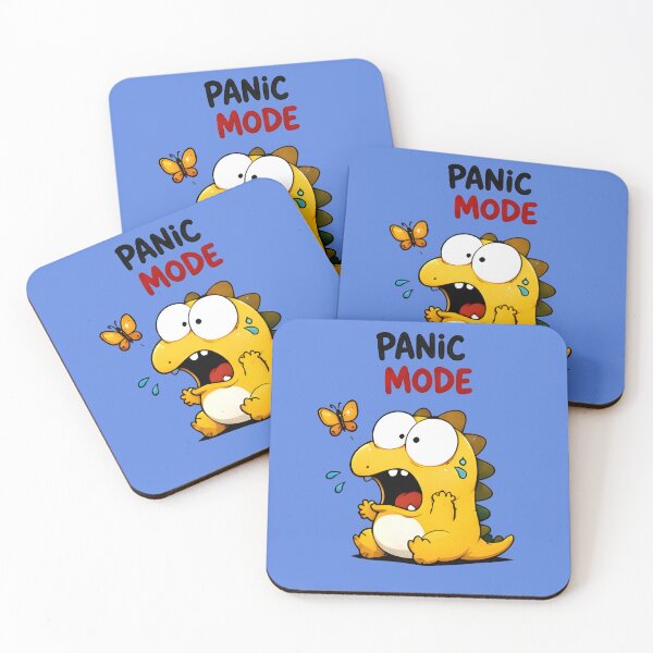 Item preview, Panic Mode Anxious Dinosaur Sticker designed and sold by PreeCha Art & Co..