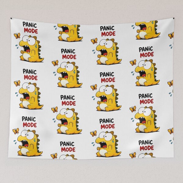 Item preview, Panic Mode Anxious Dinosaur Sticker designed and sold by PreeCha Art & Co..