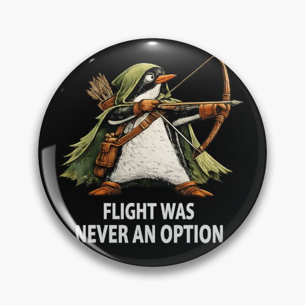 Item preview, Flight Was Never An Option Funny Penguin Arrow designed and sold by OMITTEROMINOUS.
