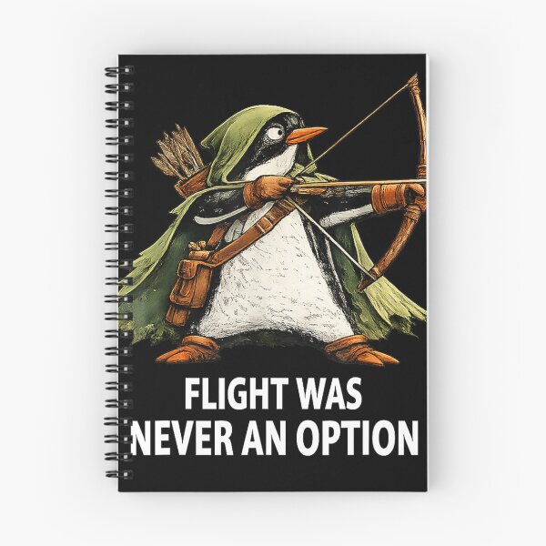 Item preview, Flight Was Never An Option Funny Penguin Arrow designed and sold by OMITTEROMINOUS.