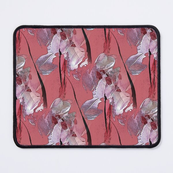 Item preview, Painterly Abstract White Flowers on red designed and sold by Artistestella.