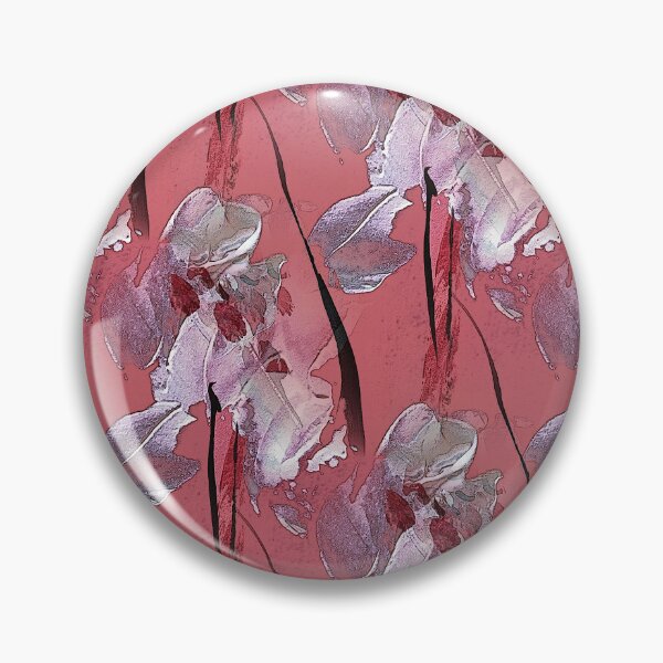 Item preview, Painterly Abstract White Flowers on red designed and sold by Artistestella.
