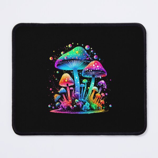 Item preview, Colorful Psychedelic Neon Mushroom Fantasy Trippy Nature Design designed and sold by MiALopezArt.