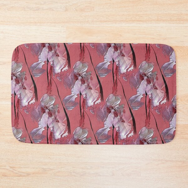 Item preview, Painterly Abstract White Flowers on red designed and sold by Artistestella.