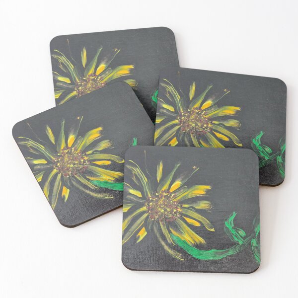 Item preview, Sunflower Expressionism acrylic painting designed and sold by LaurenMyersArtist.