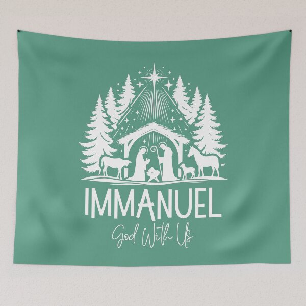 Item preview, Immanuel God With Us Merry Christmas Faith Looks Good designed and sold by FaithLooksGood.