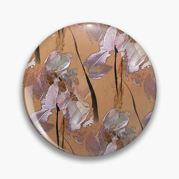 Item preview, Painterly Abstract White Flowers on Burnt Orange designed and sold by Artistestella.