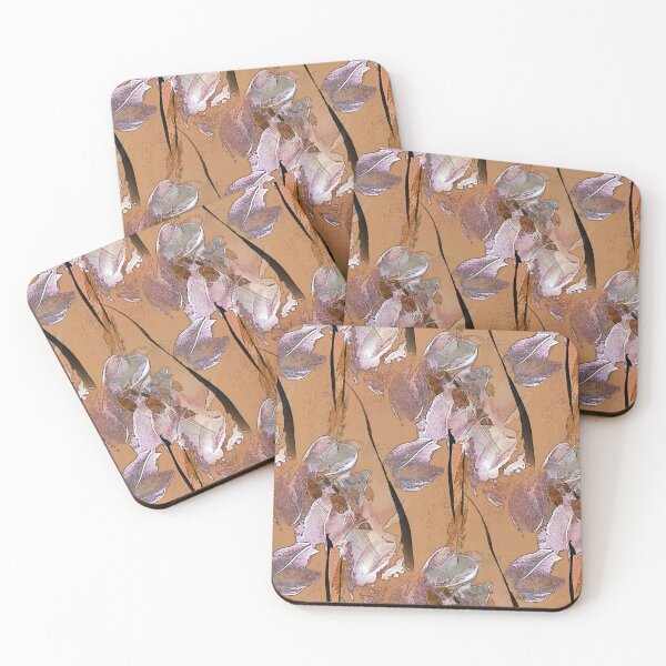 Item preview, Painterly Abstract White Flowers on Burnt Orange designed and sold by Artistestella.