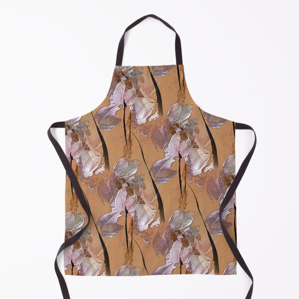 Item preview, Painterly Abstract White Flowers on Burnt Orange designed and sold by Artistestella.
