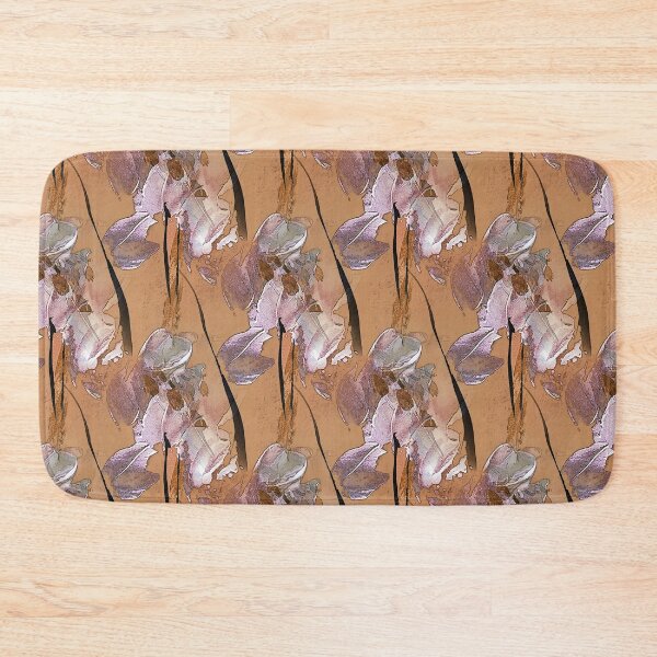 Item preview, Painterly Abstract White Flowers on Burnt Orange designed and sold by Artistestella.