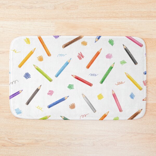 Item preview, Colored Pencils Seamless Pattern Back To School Colored Doodles designed and sold by Kimos Creative Store.