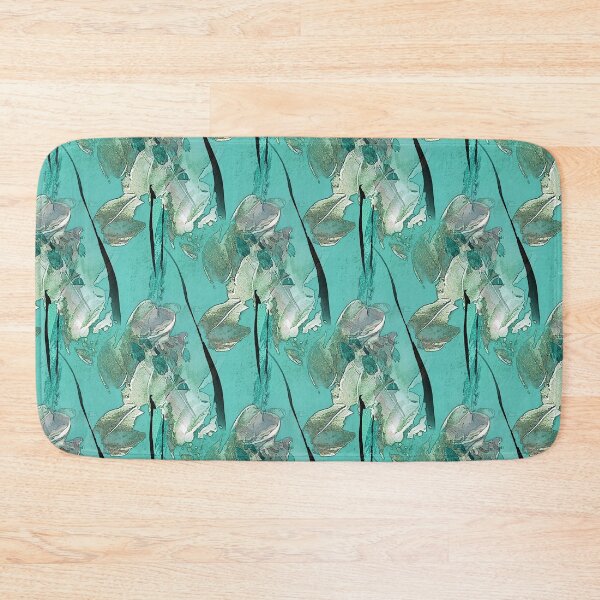 Item preview, Painterly Abstract White Flowers on Aqua designed and sold by Artistestella.