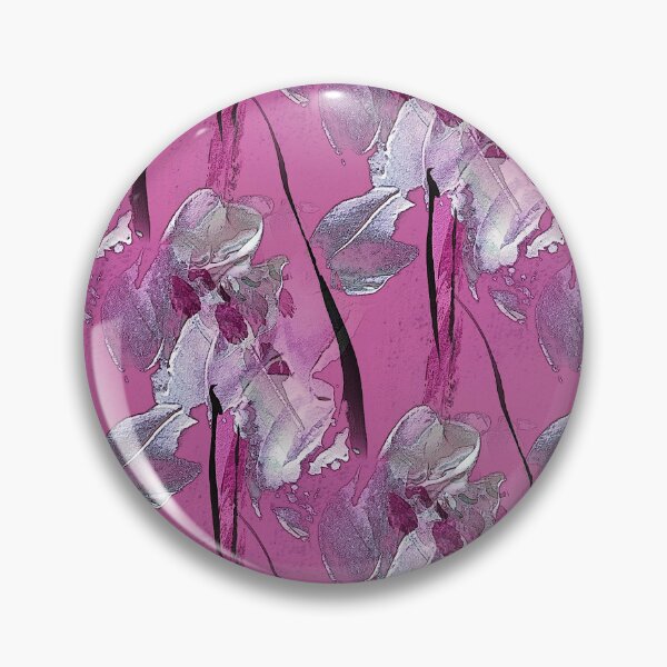Item preview, Painterly Abstract White Flowers on Pink designed and sold by Artistestella.