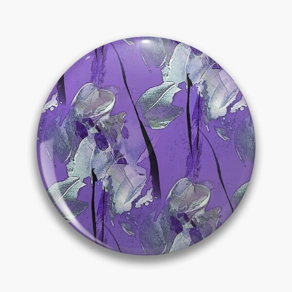 Item preview, Painterly Abstract White Flowers on Purple designed and sold by Artistestella.