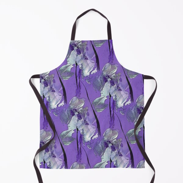 Item preview, Painterly Abstract White Flowers on Purple designed and sold by Artistestella.