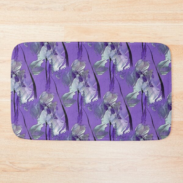 Item preview, Painterly Abstract White Flowers on Purple designed and sold by Artistestella.