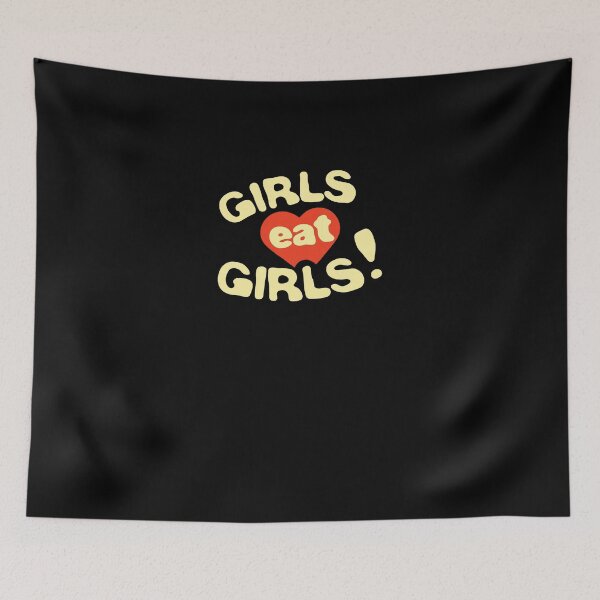 Item preview, Girls Eat Girls Funny Feminist Weirdcore Retro Girly Graphic T-Shirt designed and sold by Doptlavia.