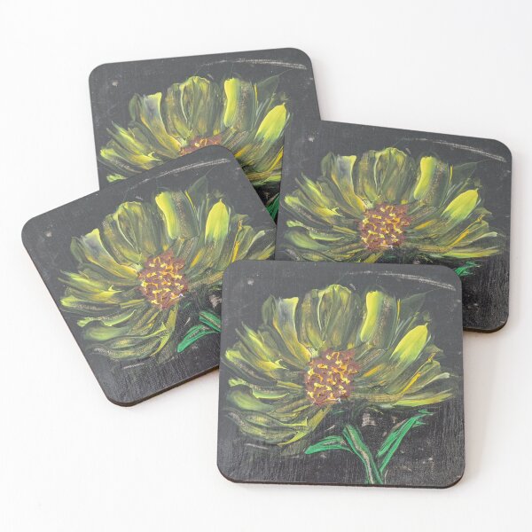 Item preview, Copy 2 of 3 Sunflower Expressionism acrylic painting designed and sold by LaurenMyersArtist.