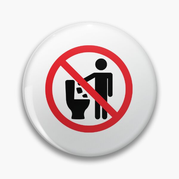 Item preview, Do Not Flush In Toilet Warning Sign Graphic designed and sold by THP Creative.