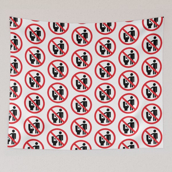 Item preview, Do Not Flush In Toilet Warning Sign Graphic designed and sold by THP Creative.
