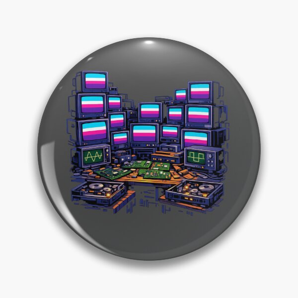 Artikelvorschau, Synthwave Retro Tech Temple entworfen und verkauft von KungPowUnicorn.