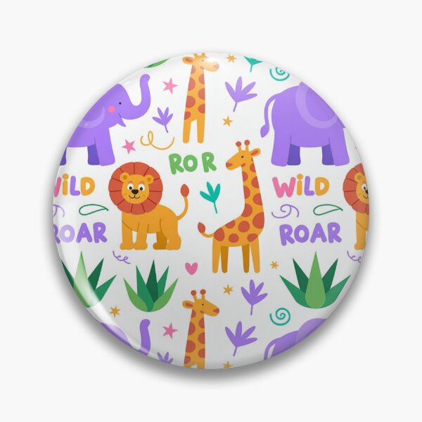 Item preview, Cute Wild Safari Animals Pattern For Kids designed and sold by Ed & Harmony.
