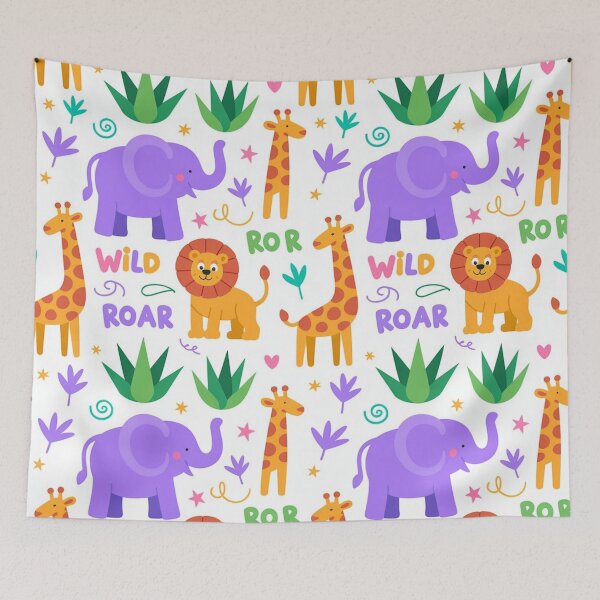 Item preview, Cute Wild Safari Animals Pattern For Kids designed and sold by Ed & Harmony.