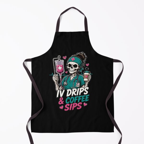 Item preview, IV Drips & Coffee Sips Skeleton Nurse RN designed and sold by markymaarty.