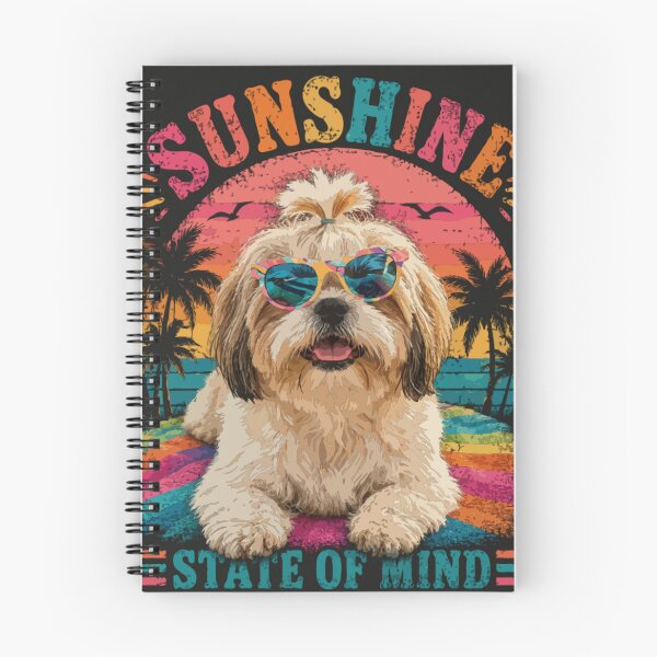 Item preview, Sunshine State of Mind – Cute Shih Tzu Beach Retro Vintage Summer Dog Lover designed and sold by PawsAndPallette .