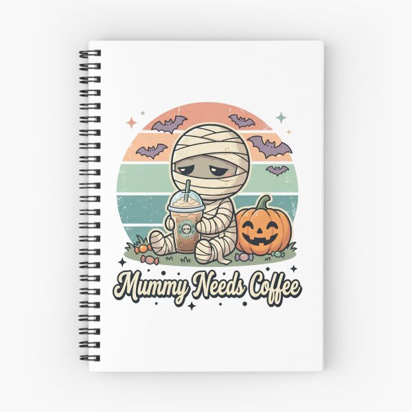 Item preview, Mummy Needs Coffee Cute Halloween Mummy Retro Shirt designed and sold by DIRTYSKETCHH.