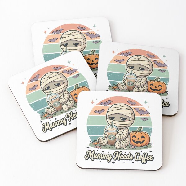 Item preview, Mummy Needs Coffee Cute Halloween Mummy Retro Shirt designed and sold by DIRTYSKETCHH.
