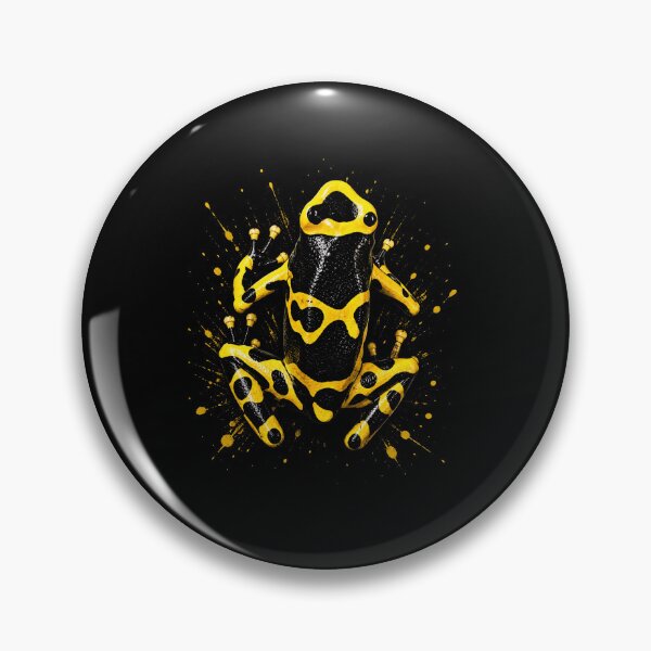 Item preview, Yellow and Black Poison Dart Frog Wildlife Nature Graphic Design designed and sold by MiALopezArt.