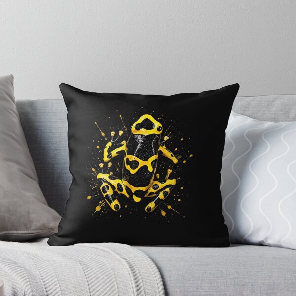 Item preview, Yellow and Black Poison Dart Frog Wildlife Nature Graphic Design designed and sold by MiALopezArt.