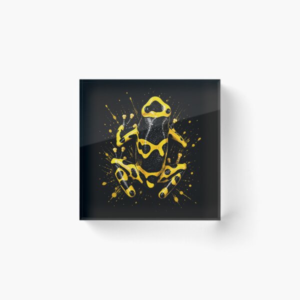 Item preview, Yellow and Black Poison Dart Frog Wildlife Nature Graphic Design designed and sold by MiALopezArt.