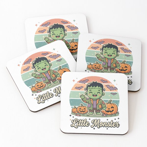Item preview, Little Monster Cute Frankenstein Retro Halloween Kids Shirt designed and sold by DIRTYSKETCHH.