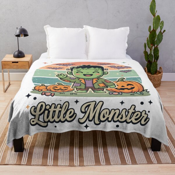 Item preview, Little Monster Cute Frankenstein Retro Halloween Kids Shirt designed and sold by DIRTYSKETCHH.