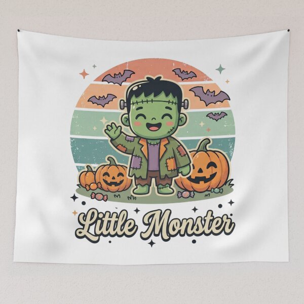 Item preview, Little Monster Cute Frankenstein Retro Halloween Kids Shirt designed and sold by DIRTYSKETCHH.