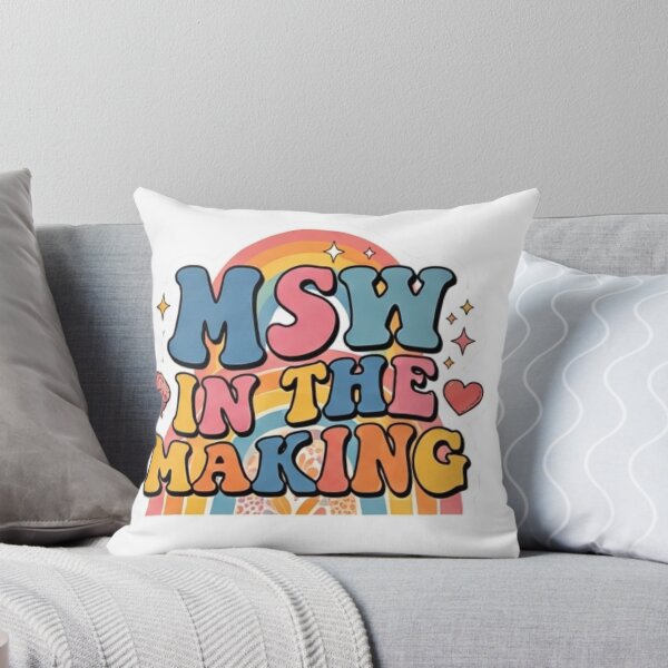 Item preview, Groovy MSW in the Making Sticker - Retro Rainbow Future Social Worker designed and sold by abdesigns4u.