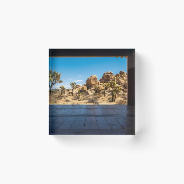Item preview, Hanok Window to the World: Joshua Tree Desert Landscape & Boulders | Fine Art Print Fine Art Print designed and sold by SOOstudio73.