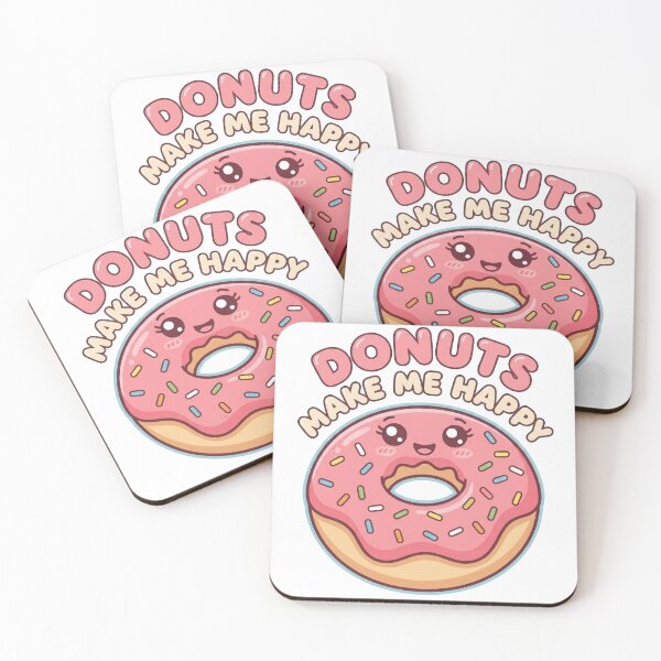 Item preview, Donuts Make Me Happy Cute Kawaii Pink Donut Design designed and sold by morning sun.
