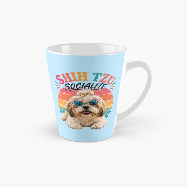 Item preview, Shih Tzu Socialite – Funny Retro Vintage Summer Dog Lover designed and sold by PawsAndPallette .