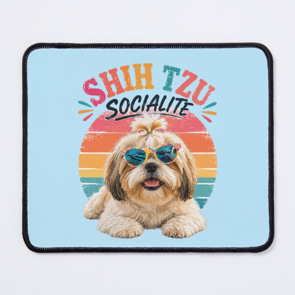 Item preview, Shih Tzu Socialite – Funny Retro Vintage Summer Dog Lover designed and sold by PawsAndPallette .