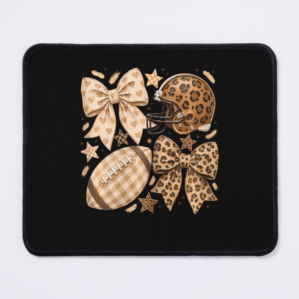 Item preview, Preppy Leopard Football Coquette Bow Football designed and sold by ripgoatclothing.