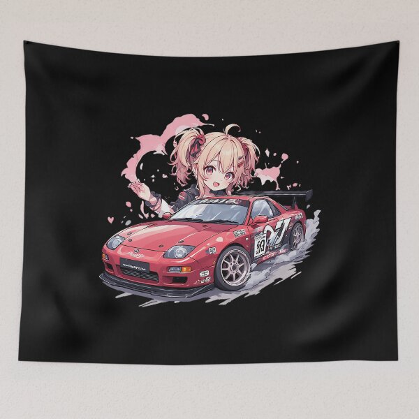 Item preview, Fto Anime Girl Flowers And Pink Paint Splatter designed and sold by VANESSALVARAD6.