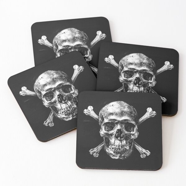 Item preview, Skull and Crossbones – Gothic Pirate Memento Mori Art designed and sold by inkoutninja.