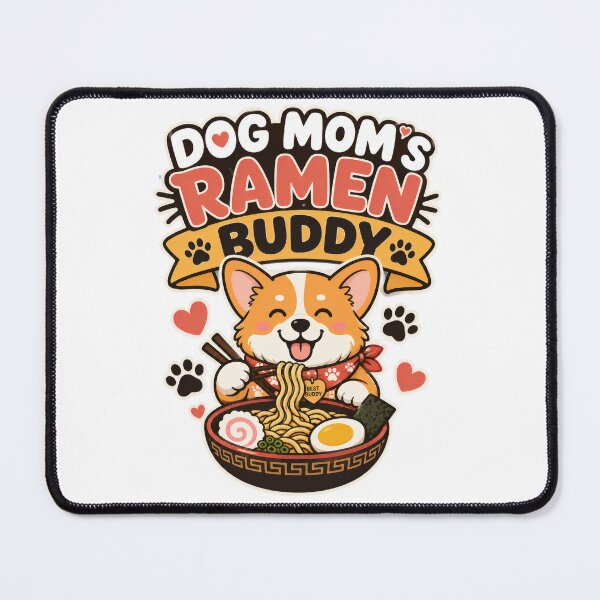 Item preview, Dog Mom's Ramen Buddy Noodle Eating Canine designed and sold by markymaarty.